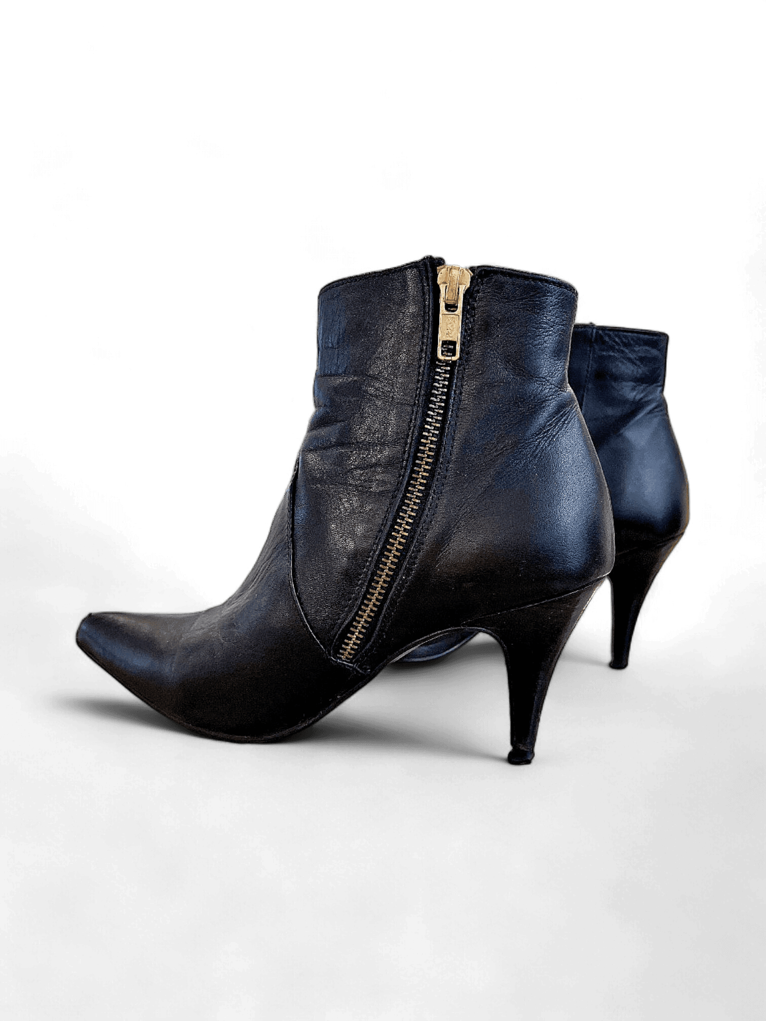 Eleganta Tiger of Sweden svarta ankelboots med klack 3