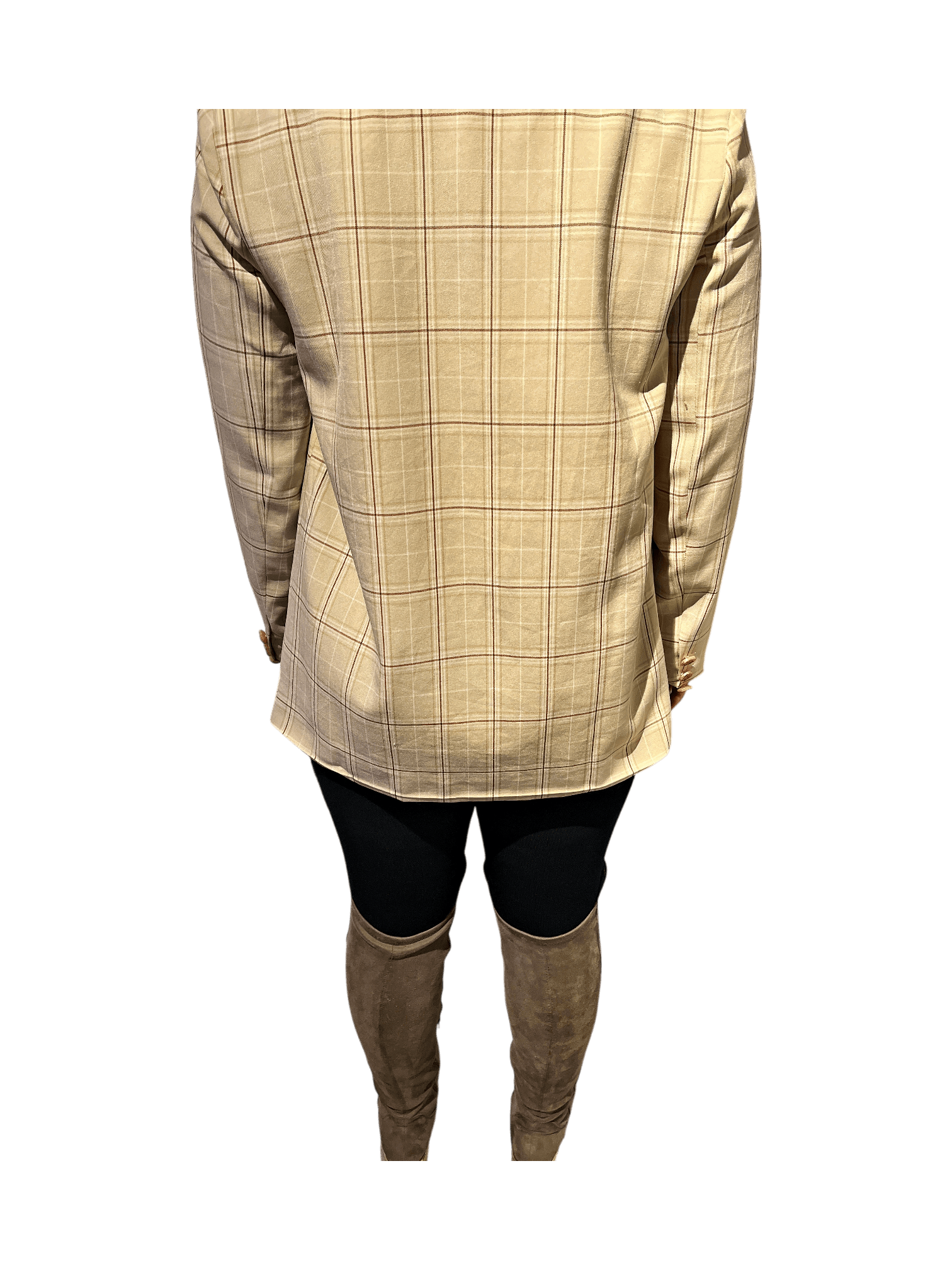 Modern NA-KD Rutig Beige Blazer 4