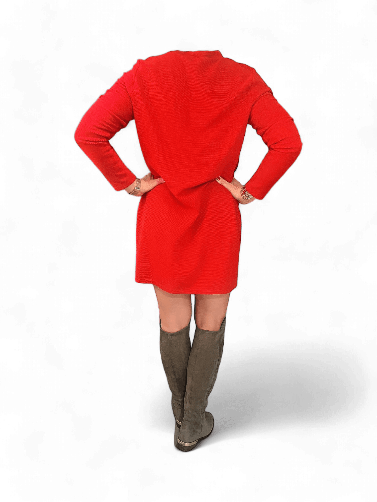 Modern Röd Shiftklänning 4