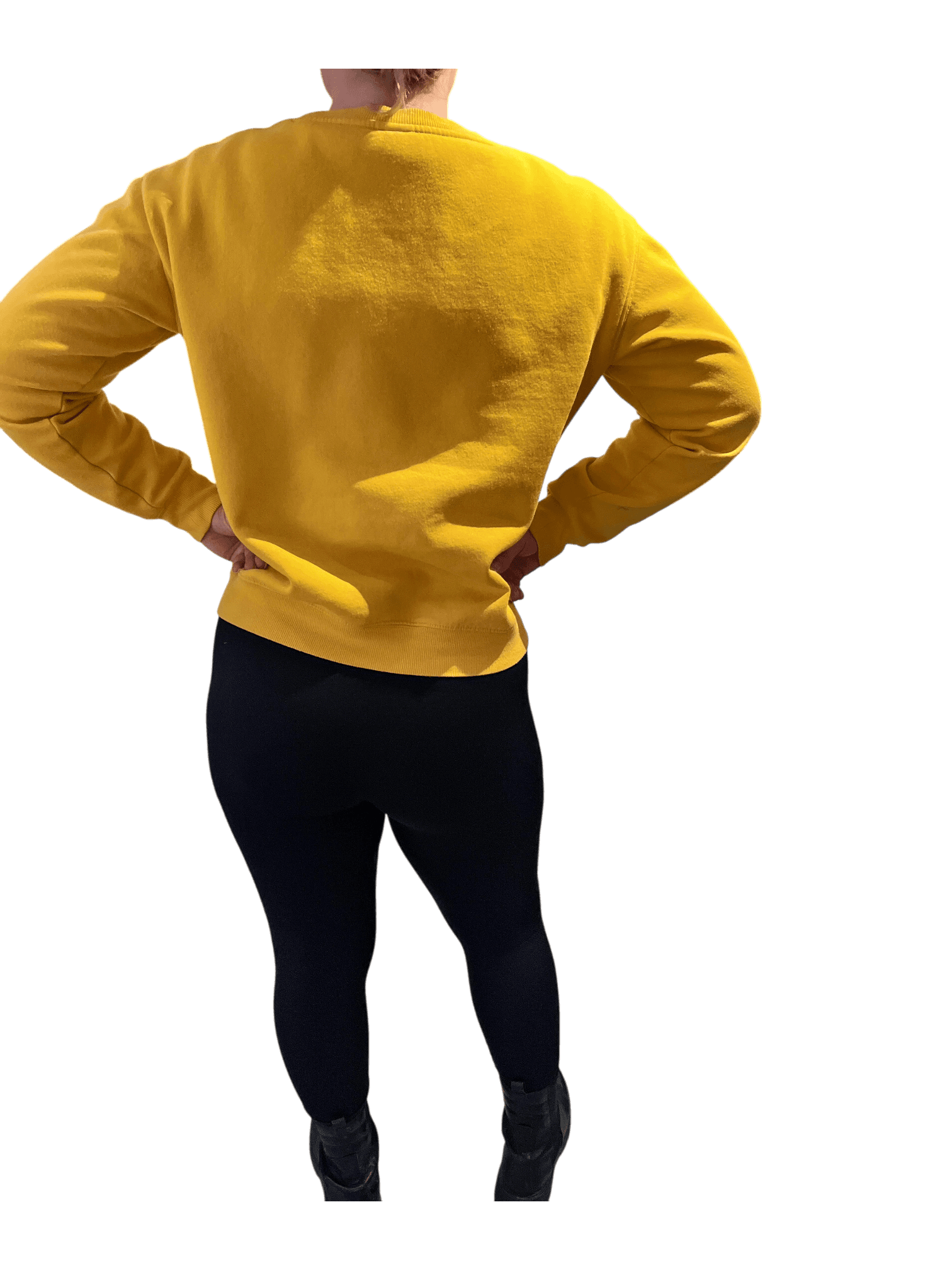 Modern Gul Bomullströja med New York-tryck 2