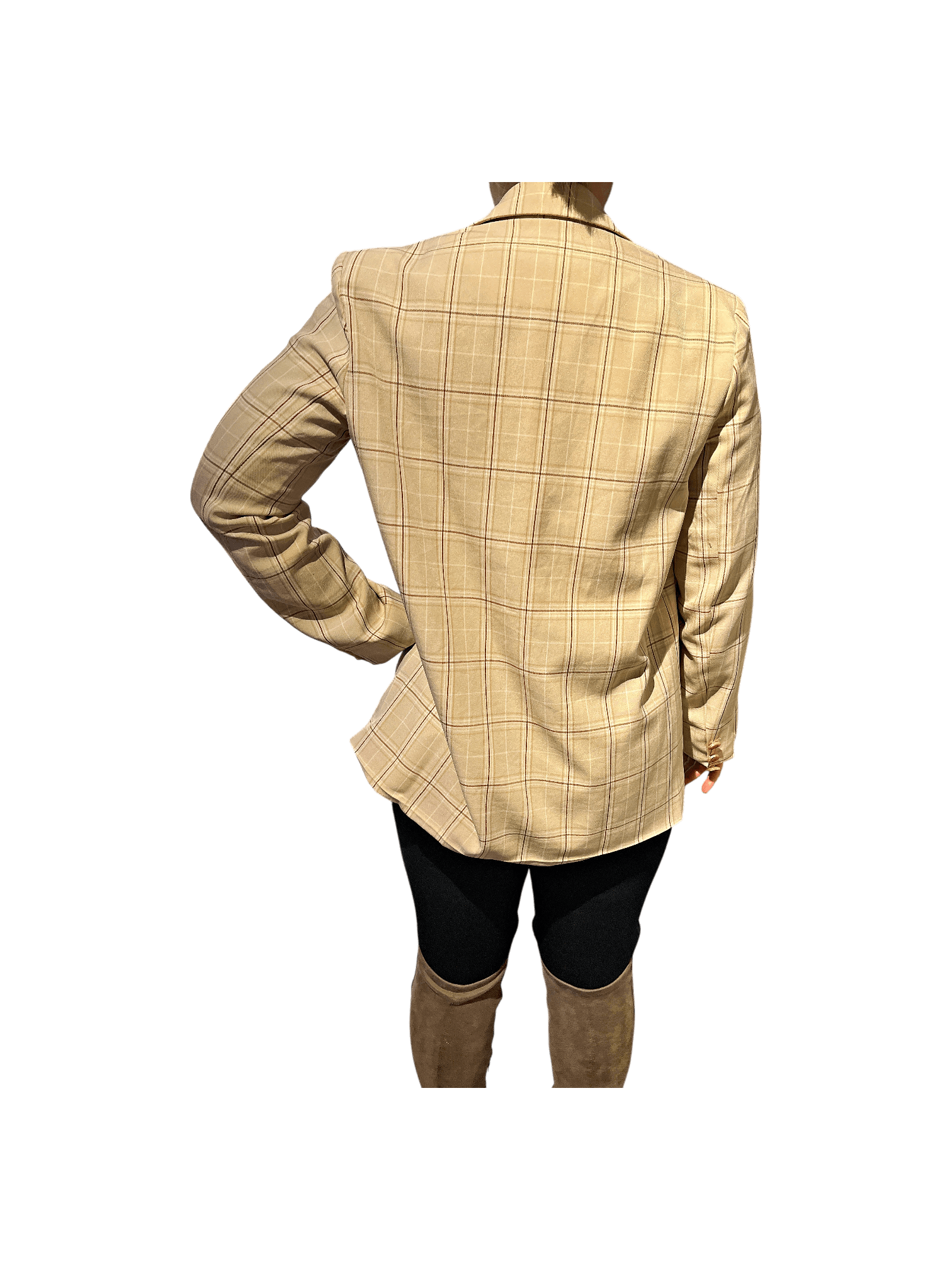 Modern NA-KD Rutig Beige Blazer 5