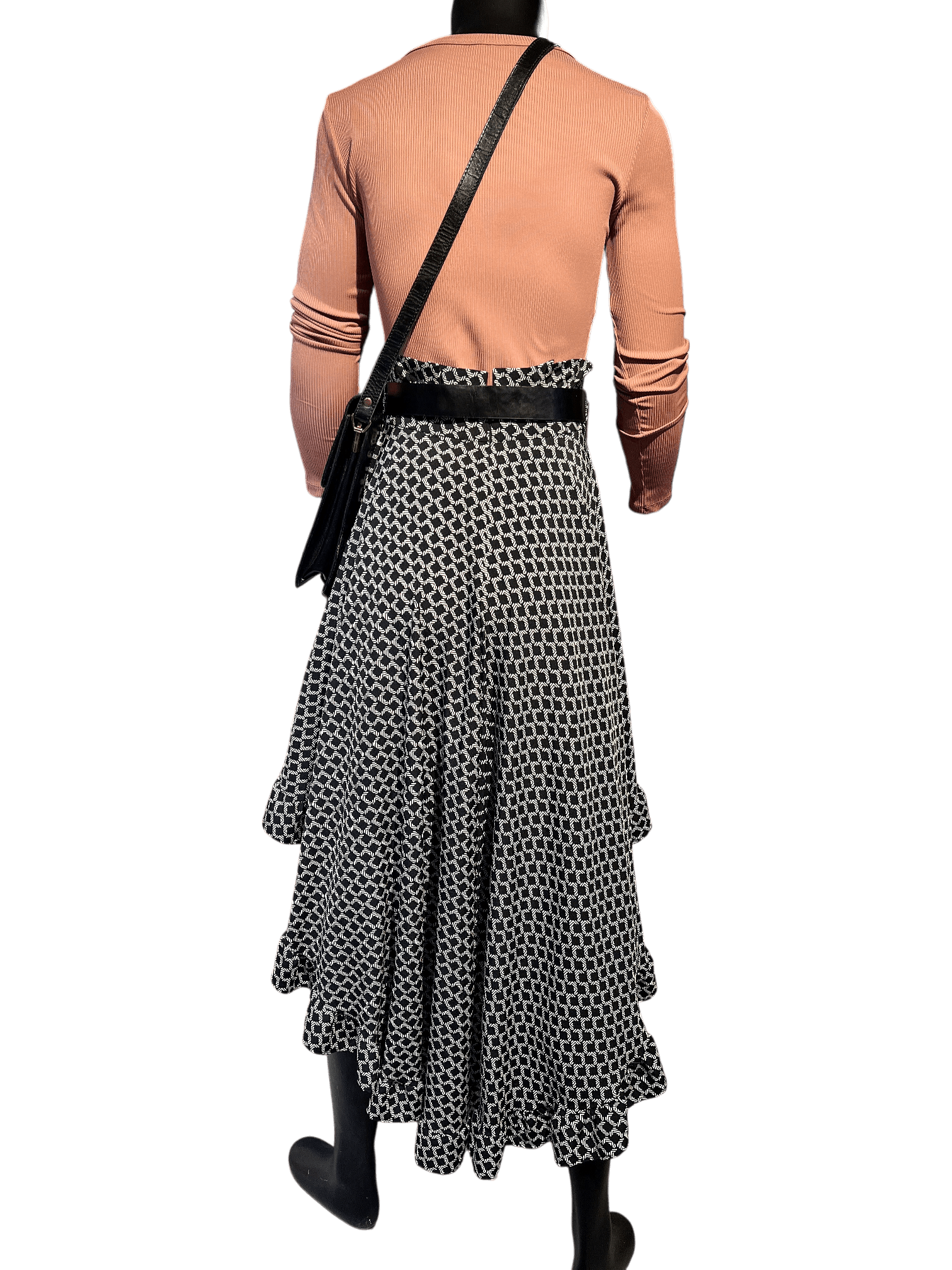 Mönstrad Kjol i asymmetrisk form 6