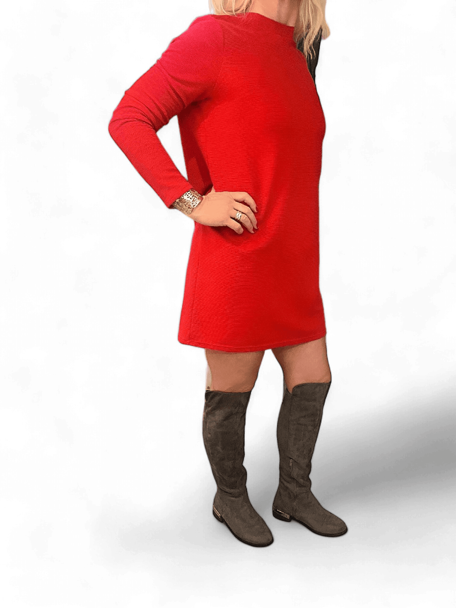Modern Röd Shiftklänning 2