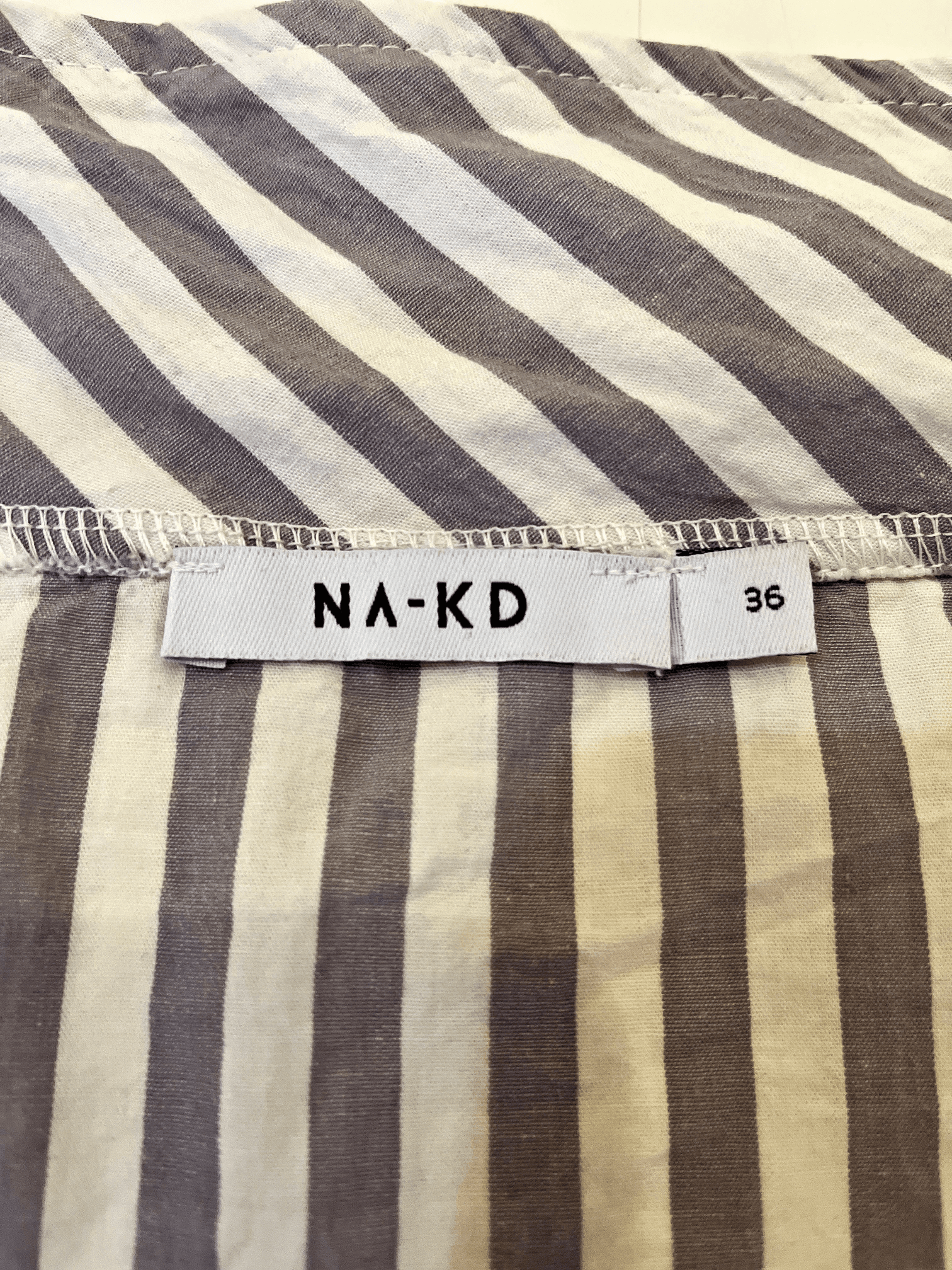 Modern Randig Off-shoulder Bomullsblus 5