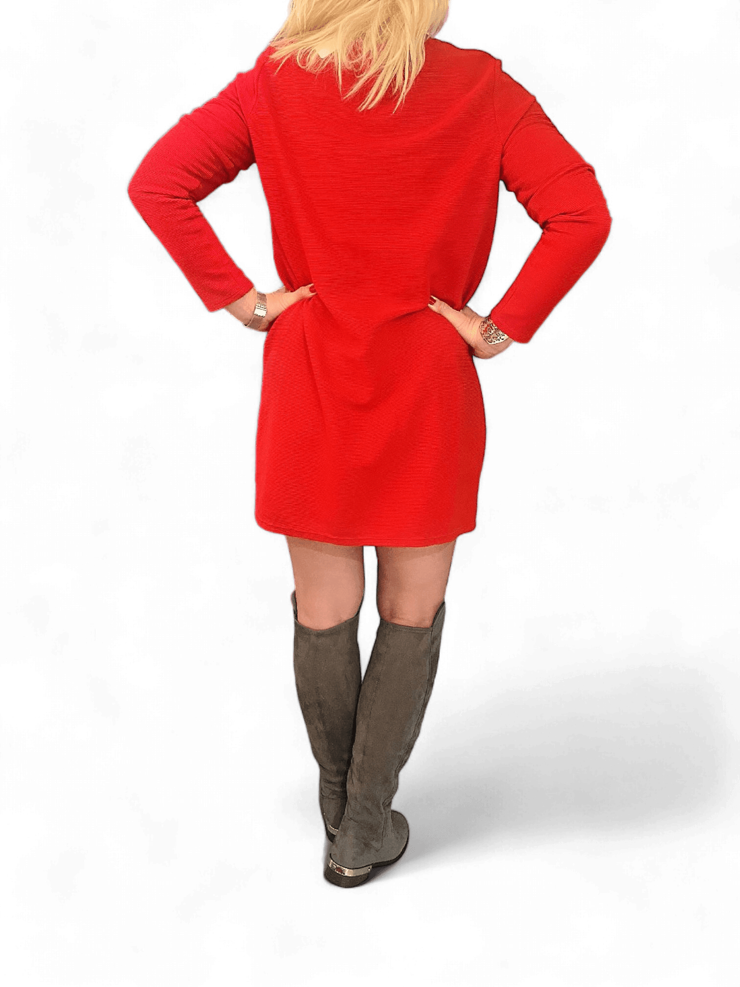 Modern Röd Shiftklänning 3