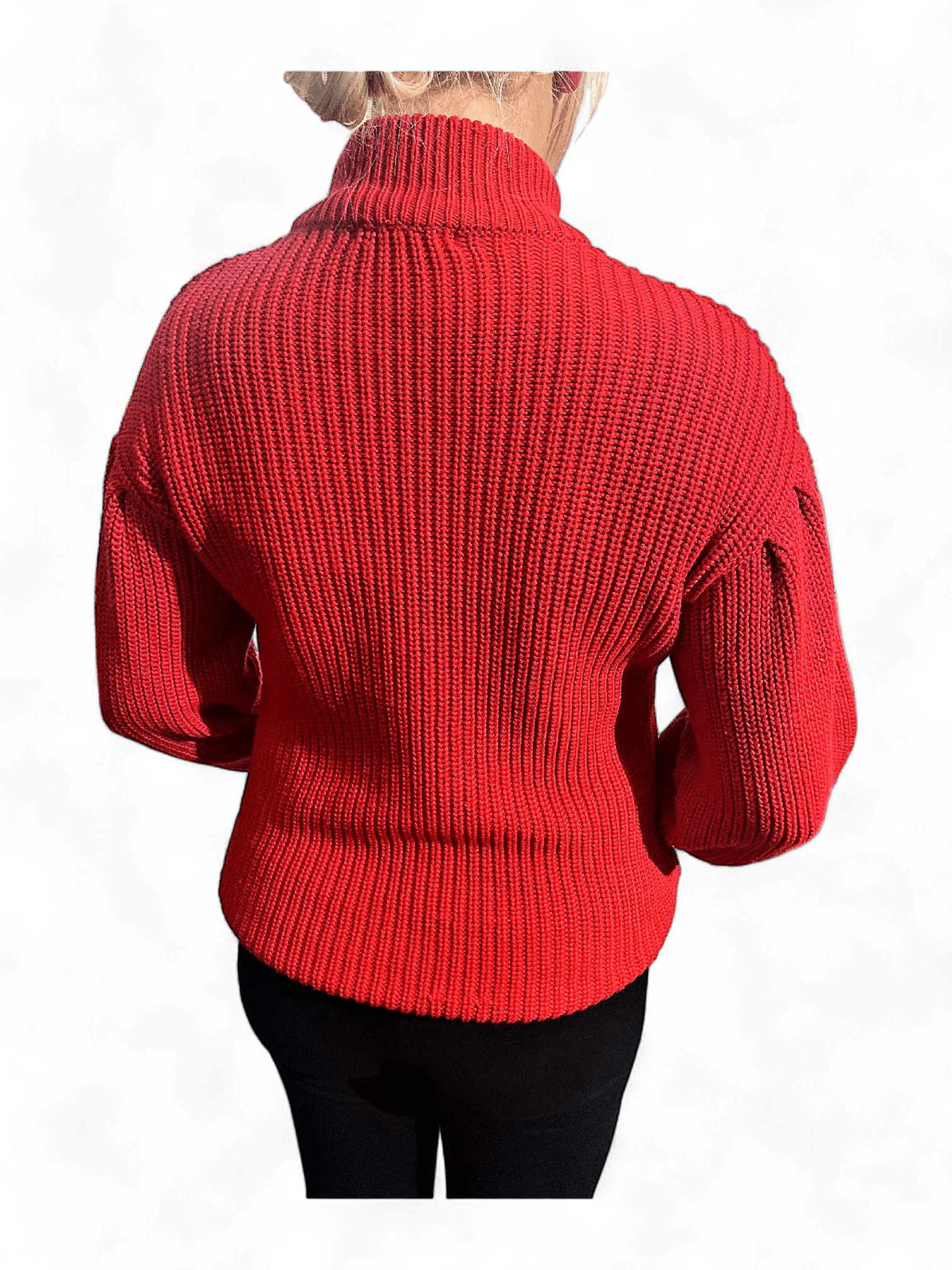 Modern hållbar bomullströja från Gina Tricot i rött 2