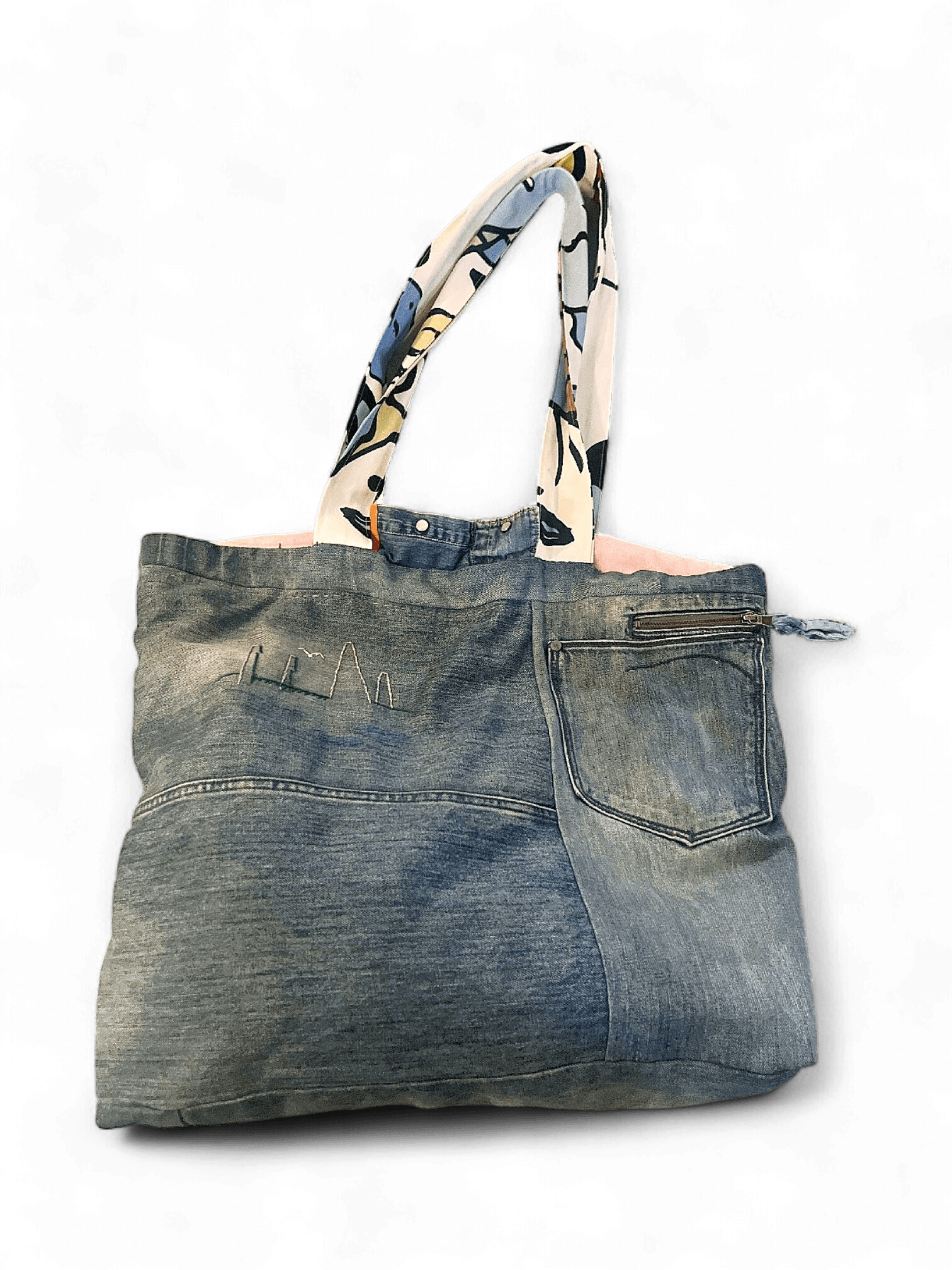 Unik handgjord egen Remake, Göteborg-väska av återvunna jeans 1