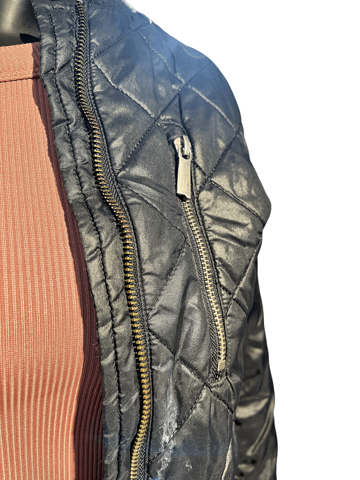 Modern Svart Quiltad WA Action Sports Bomberjacka 2