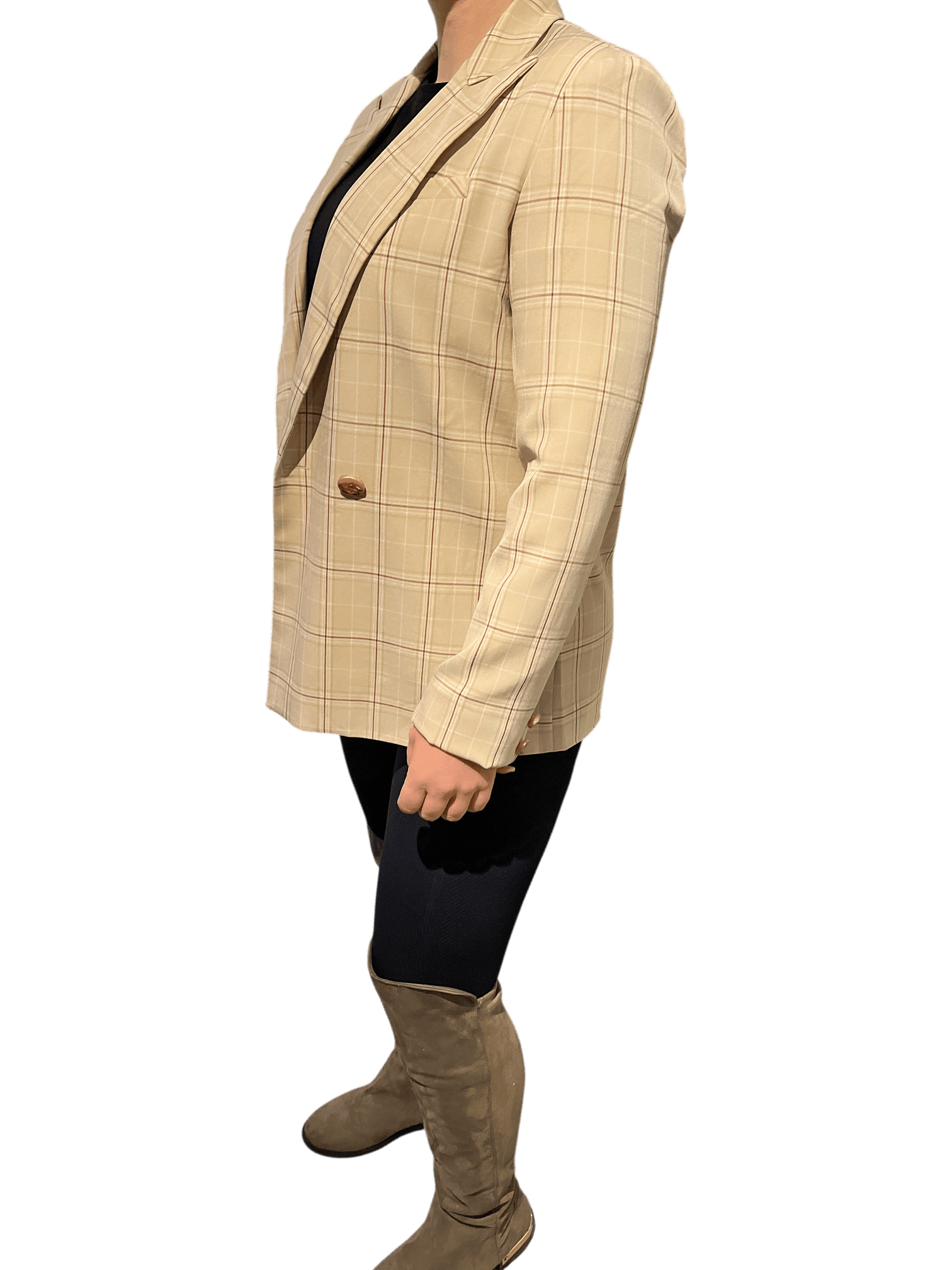 Modern NA-KD Rutig Beige Blazer 2